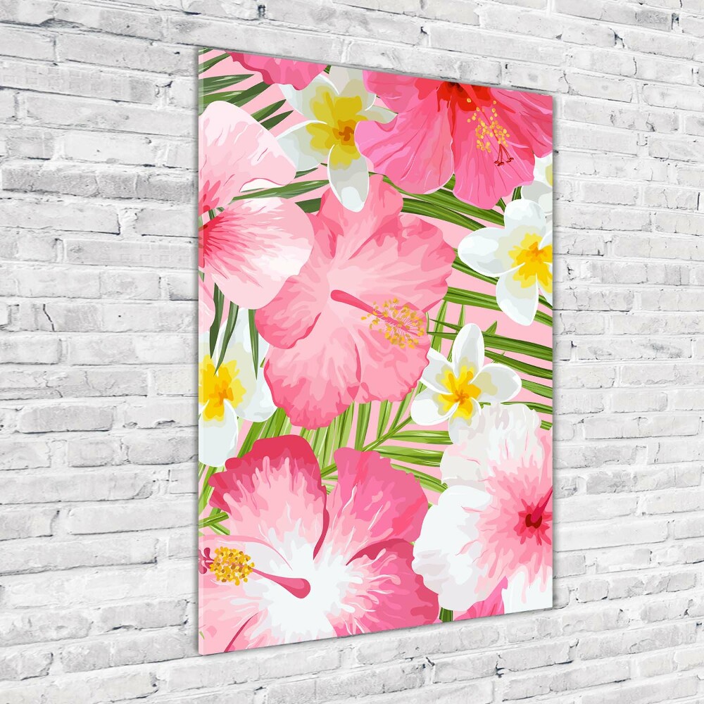 Print on acrylic Tropical flowers