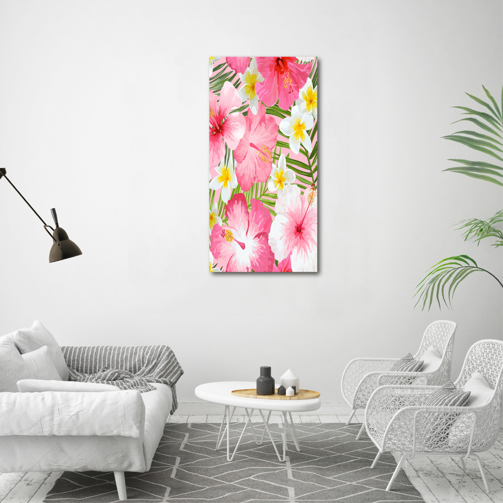 Print on acrylic Tropical flowers