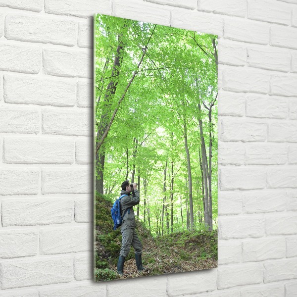 Acrylic glass print Ornithologist