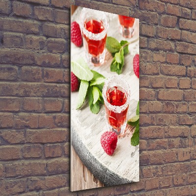 Print on acrylic Raspberries and drinks