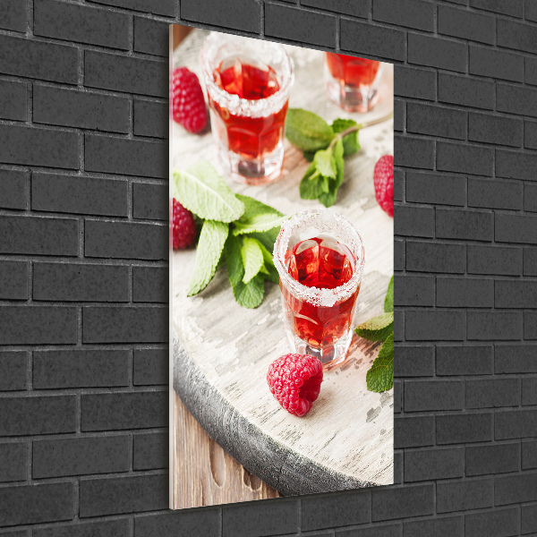 Print on acrylic Raspberries and drinks