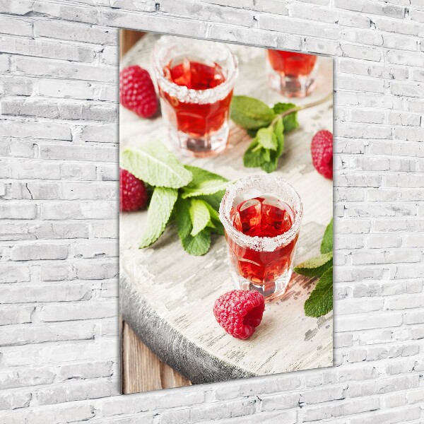 Print on acrylic Raspberries and drinks