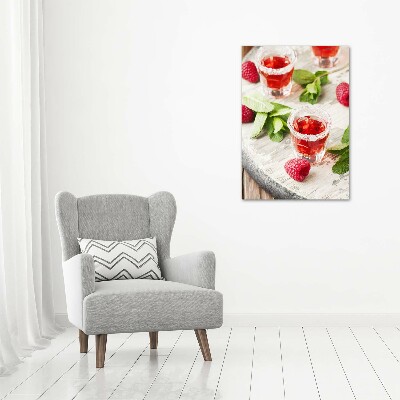 Print on acrylic Raspberries and drinks