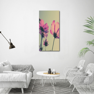 Print on acrylic glass Pink flowers