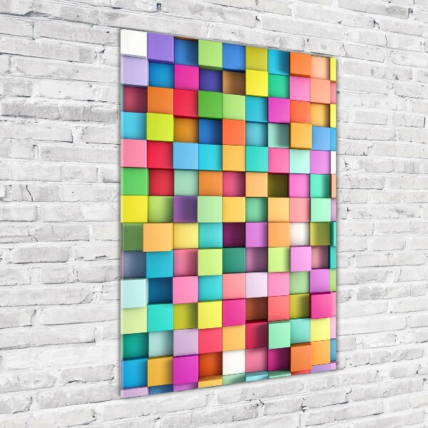 Print on acrylic glass Squares abstraction