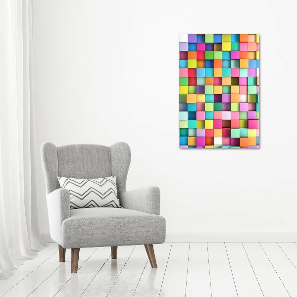 Print on acrylic glass Squares abstraction