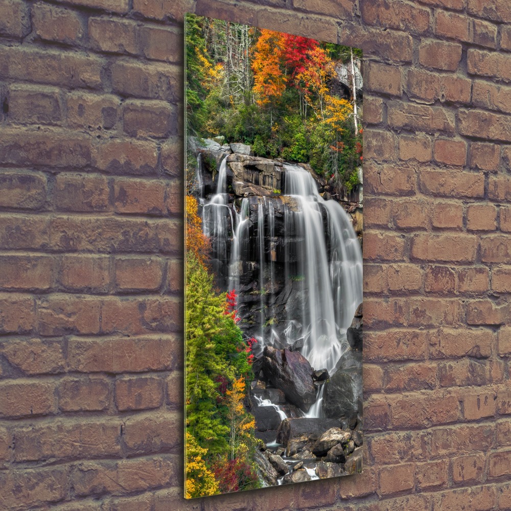 Print on acrylic Waterfall in autumn