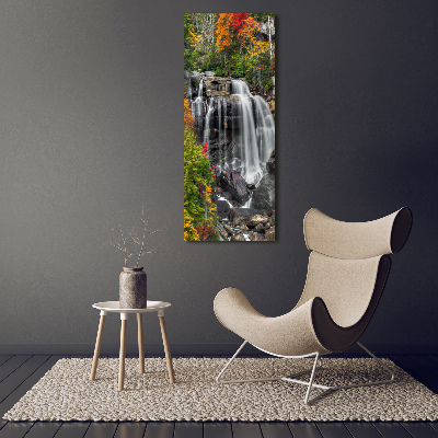 Print on acrylic Waterfall in autumn