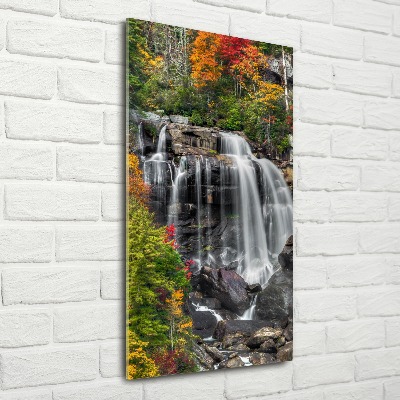 Print on acrylic Waterfall in autumn