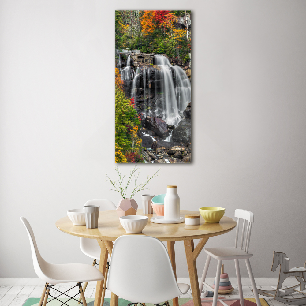 Print on acrylic Waterfall in autumn