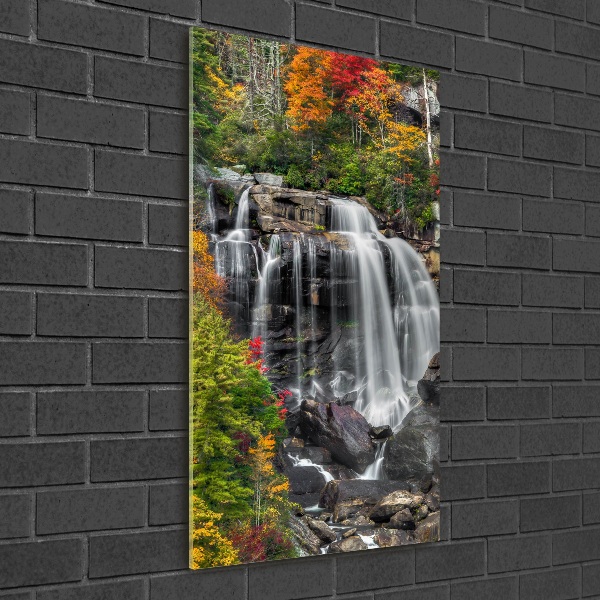 Print on acrylic Waterfall in autumn