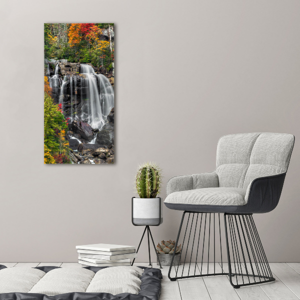 Print on acrylic Waterfall in autumn