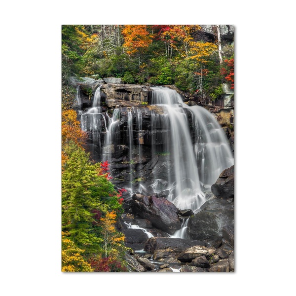 Print on acrylic Waterfall in autumn