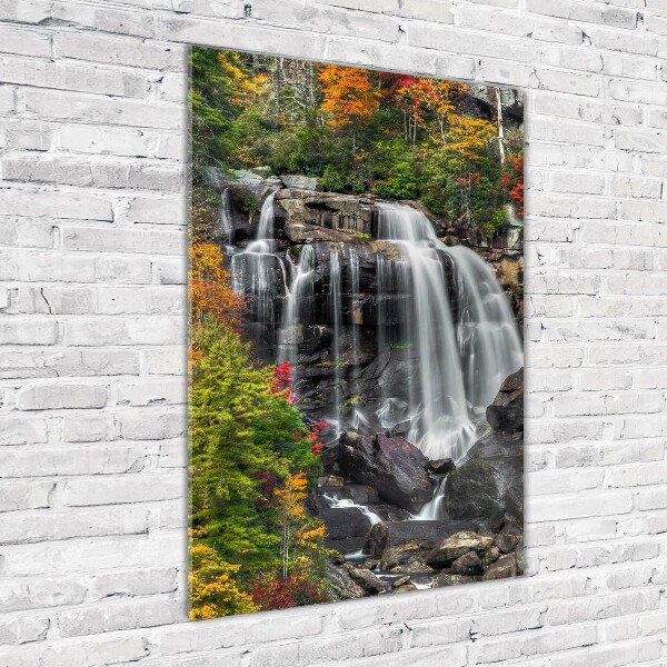 Print on acrylic Waterfall in autumn