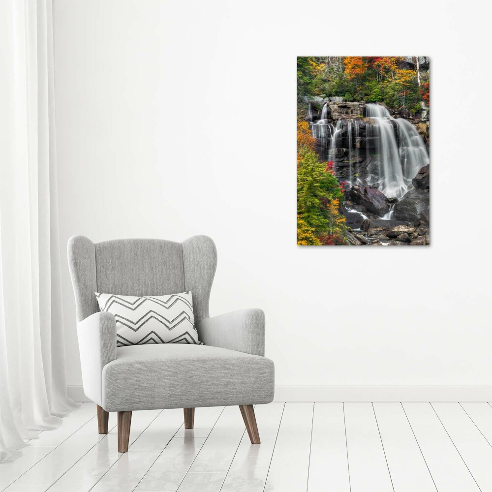 Print on acrylic Waterfall in autumn