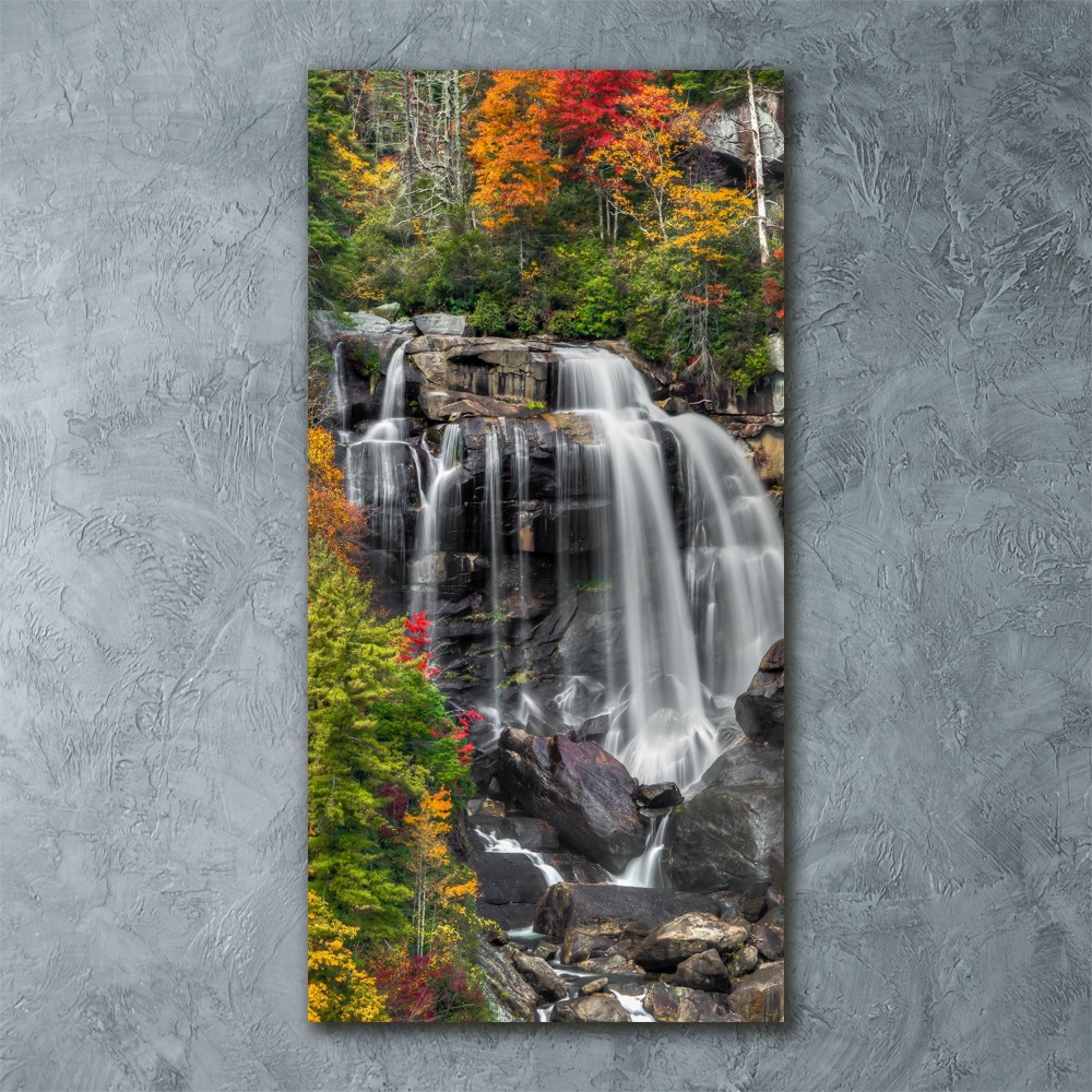 Print on acrylic Waterfall in autumn