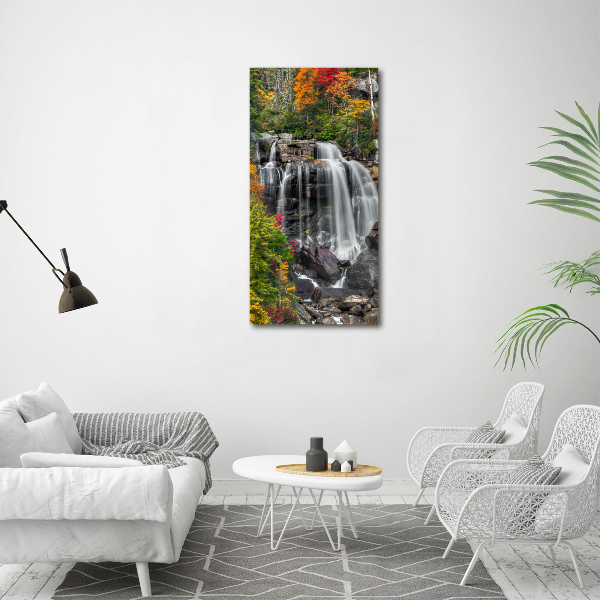 Print on acrylic Waterfall in autumn