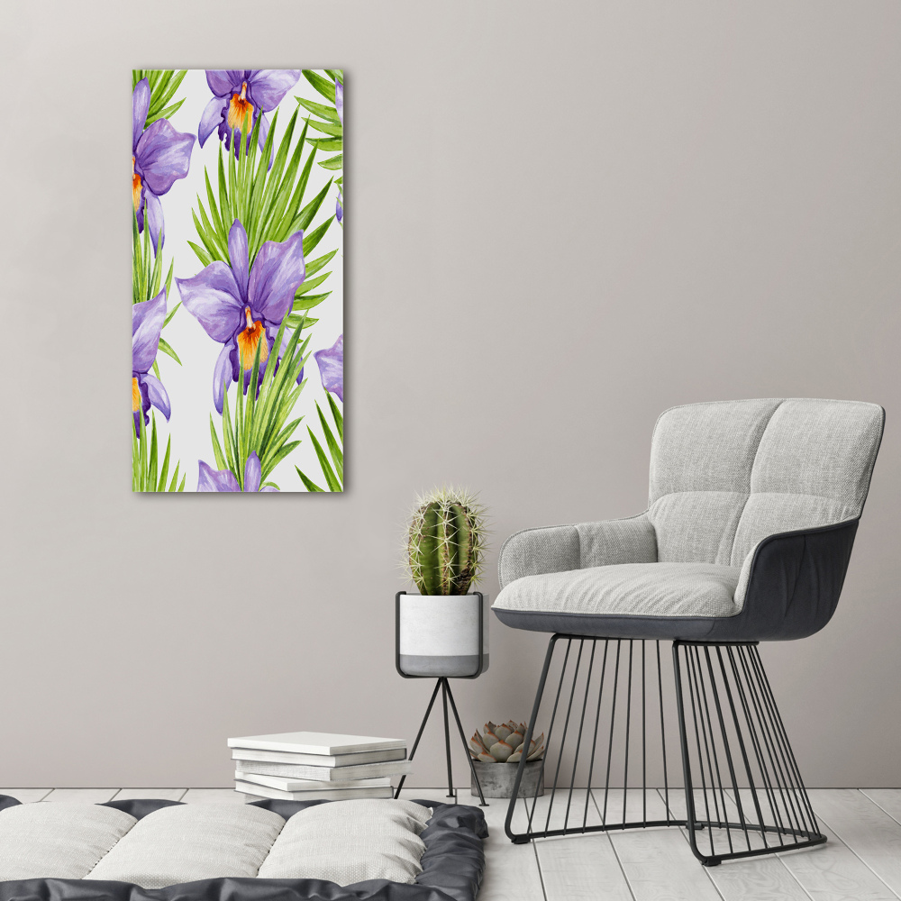 Print on acrylic Orchid and palm trees