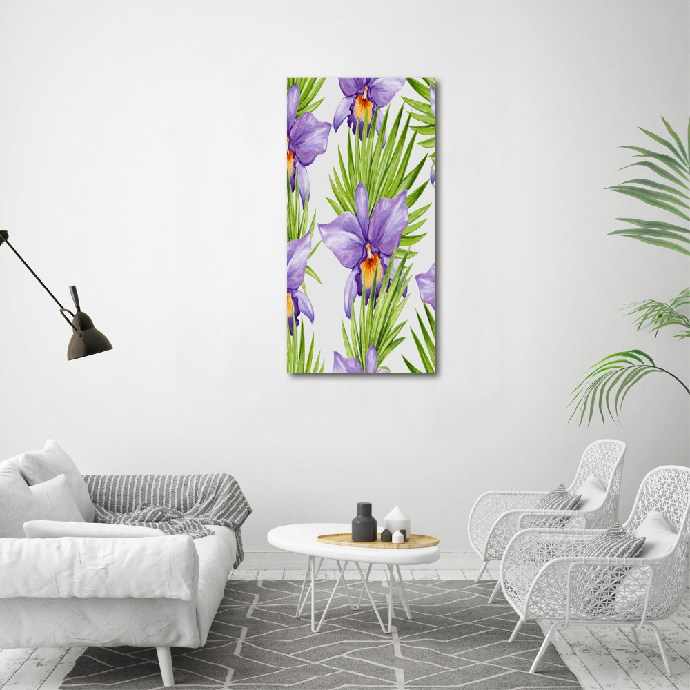 Print on acrylic Orchid and palm trees