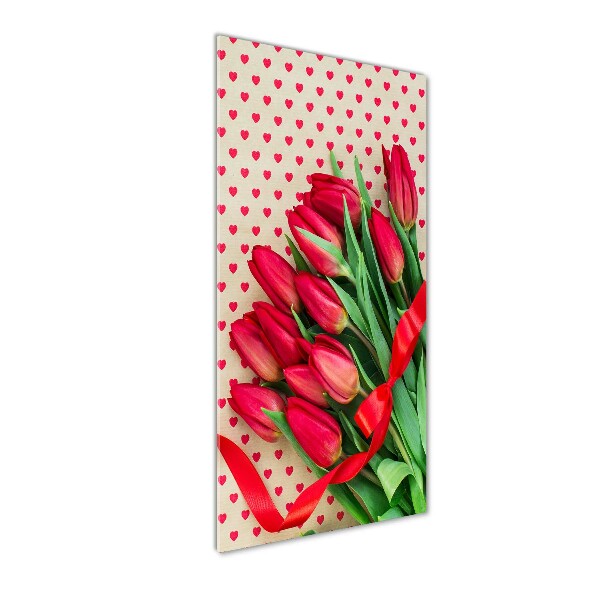 Acrylic print Red tulips