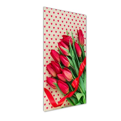 Acrylic print Red tulips