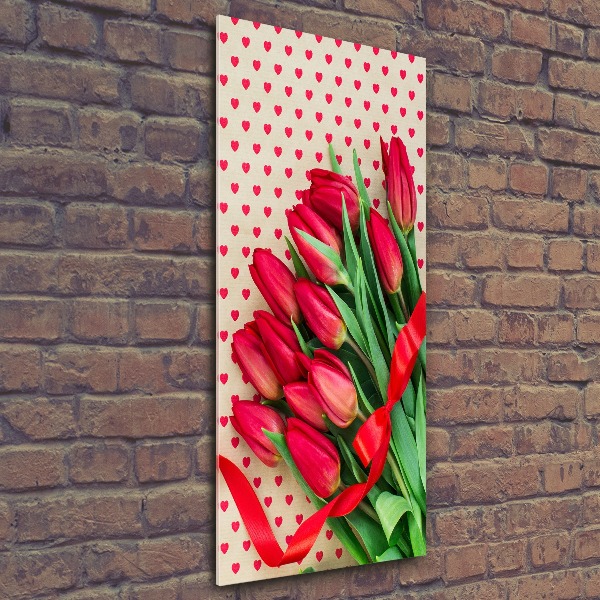 Acrylic print Red tulips