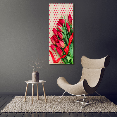 Acrylic print Red tulips