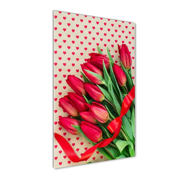 Acrylic print Red tulips