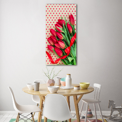 Acrylic print Red tulips