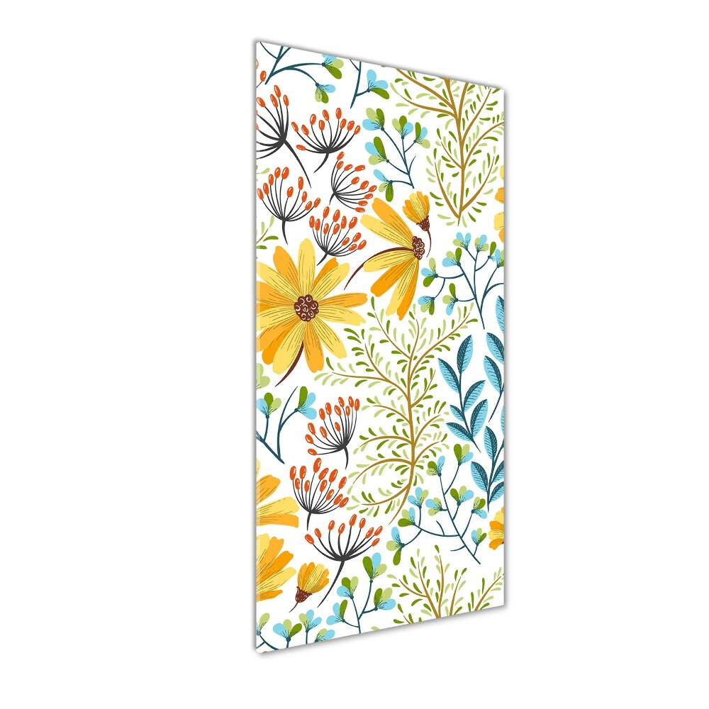 Wall art acrylic Field flowers