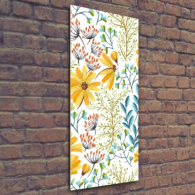 Wall art acrylic Field flowers