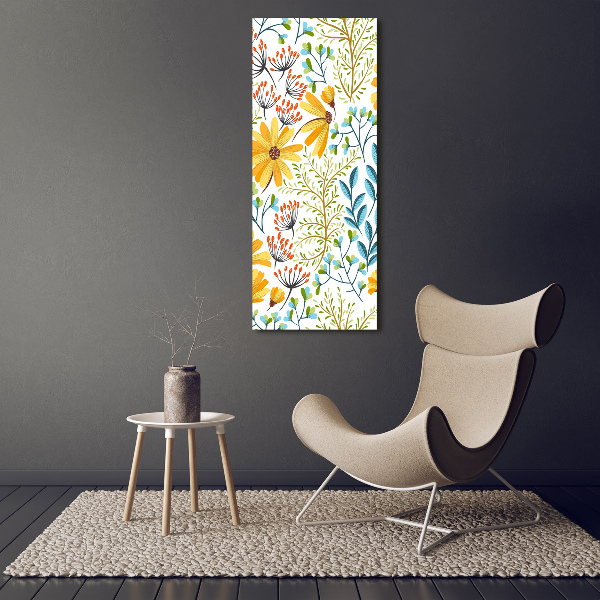 Wall art acrylic Field flowers