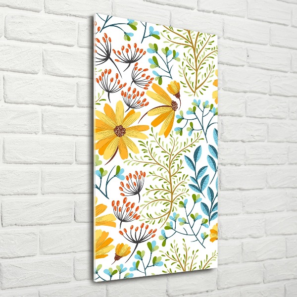 Wall art acrylic Field flowers