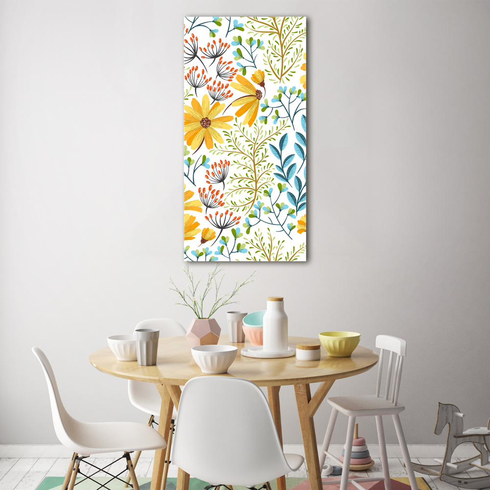 Wall art acrylic Field flowers