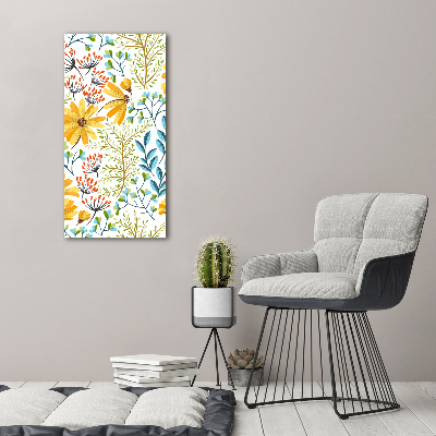 Wall art acrylic Field flowers