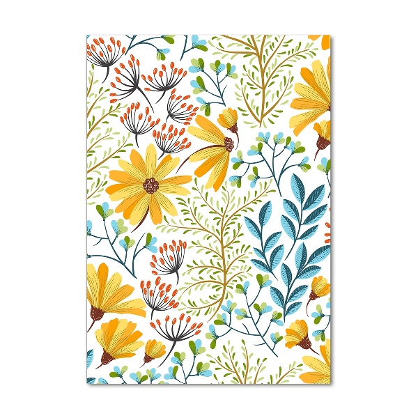 Wall art acrylic Field flowers