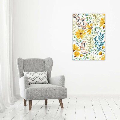 Wall art acrylic Field flowers