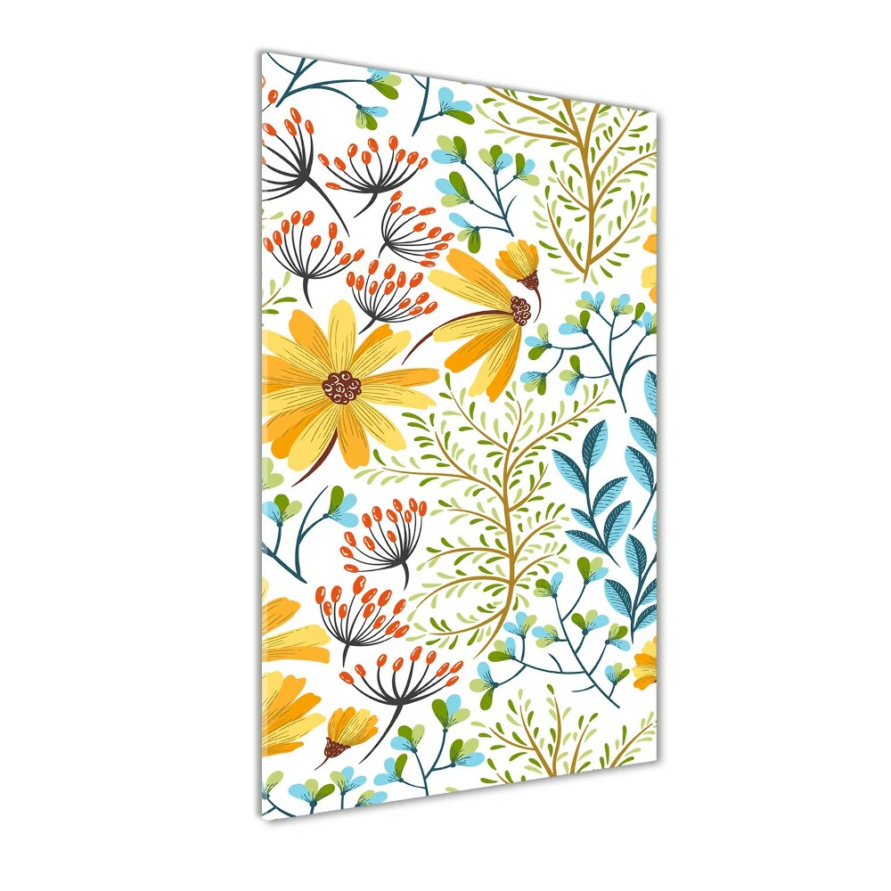 Wall art acrylic Field flowers