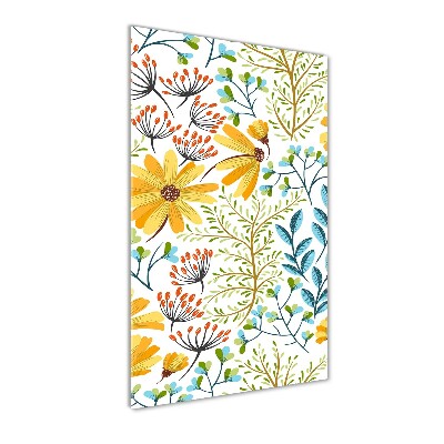 Wall art acrylic Field flowers