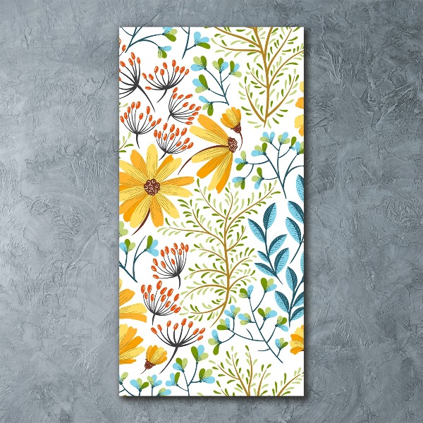 Wall art acrylic Field flowers