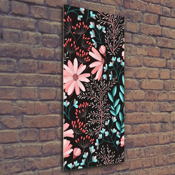 Wall art acrylic Field flowers