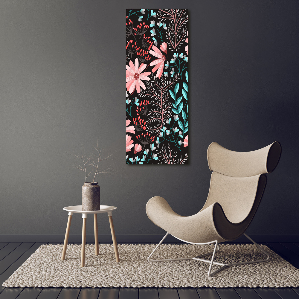 Wall art acrylic Field flowers