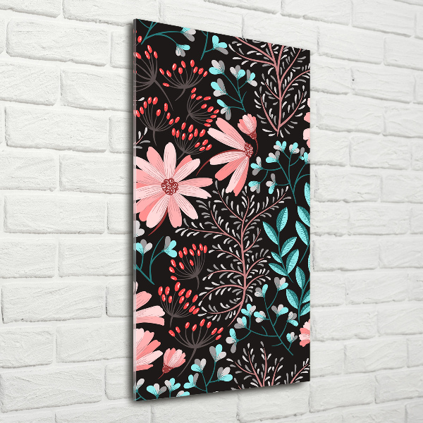 Wall art acrylic Field flowers