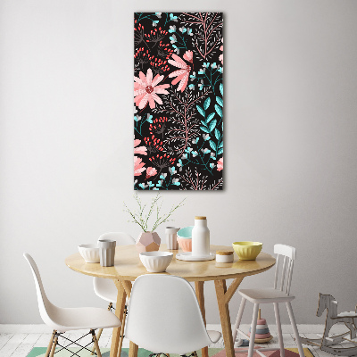 Wall art acrylic Field flowers