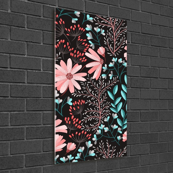 Wall art acrylic Field flowers