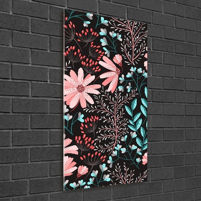 Wall art acrylic Field flowers