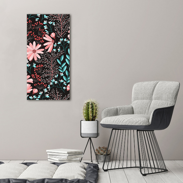 Wall art acrylic Field flowers