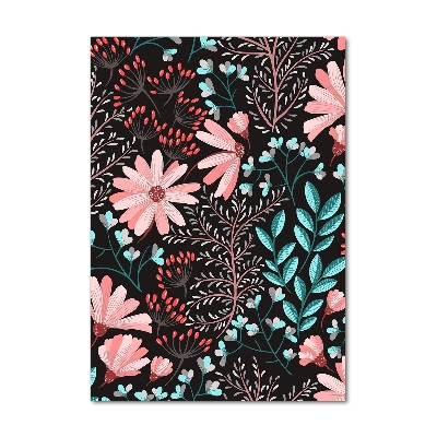 Wall art acrylic Field flowers