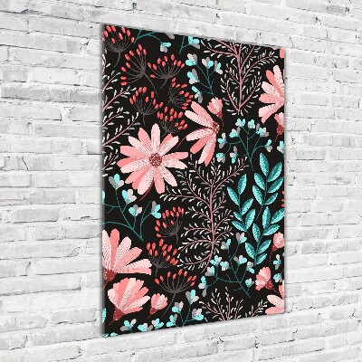 Wall art acrylic Field flowers