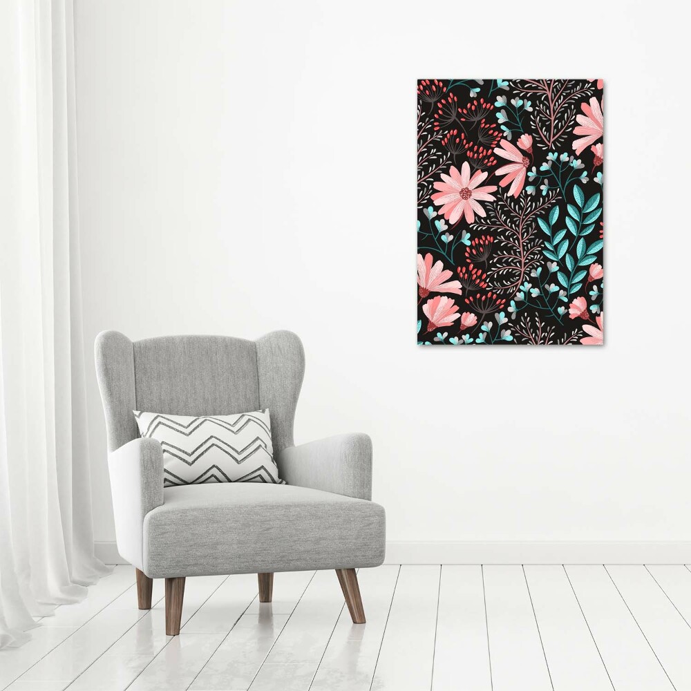 Wall art acrylic Field flowers